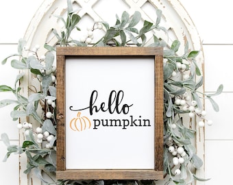 Hello Pumpkin SVG | Hello Pumpkin Printable | Fall SVG | Fall Printable