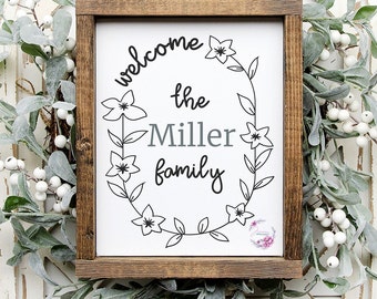 Welcome SVG | DIY Last Name SVG | Printable Family Sign