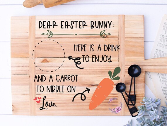Download Easter Bunny Plate Svg Carrots For The Easter Bunny Etsy