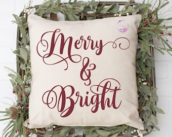 Merry & Bright SVG | Christmas Cut File