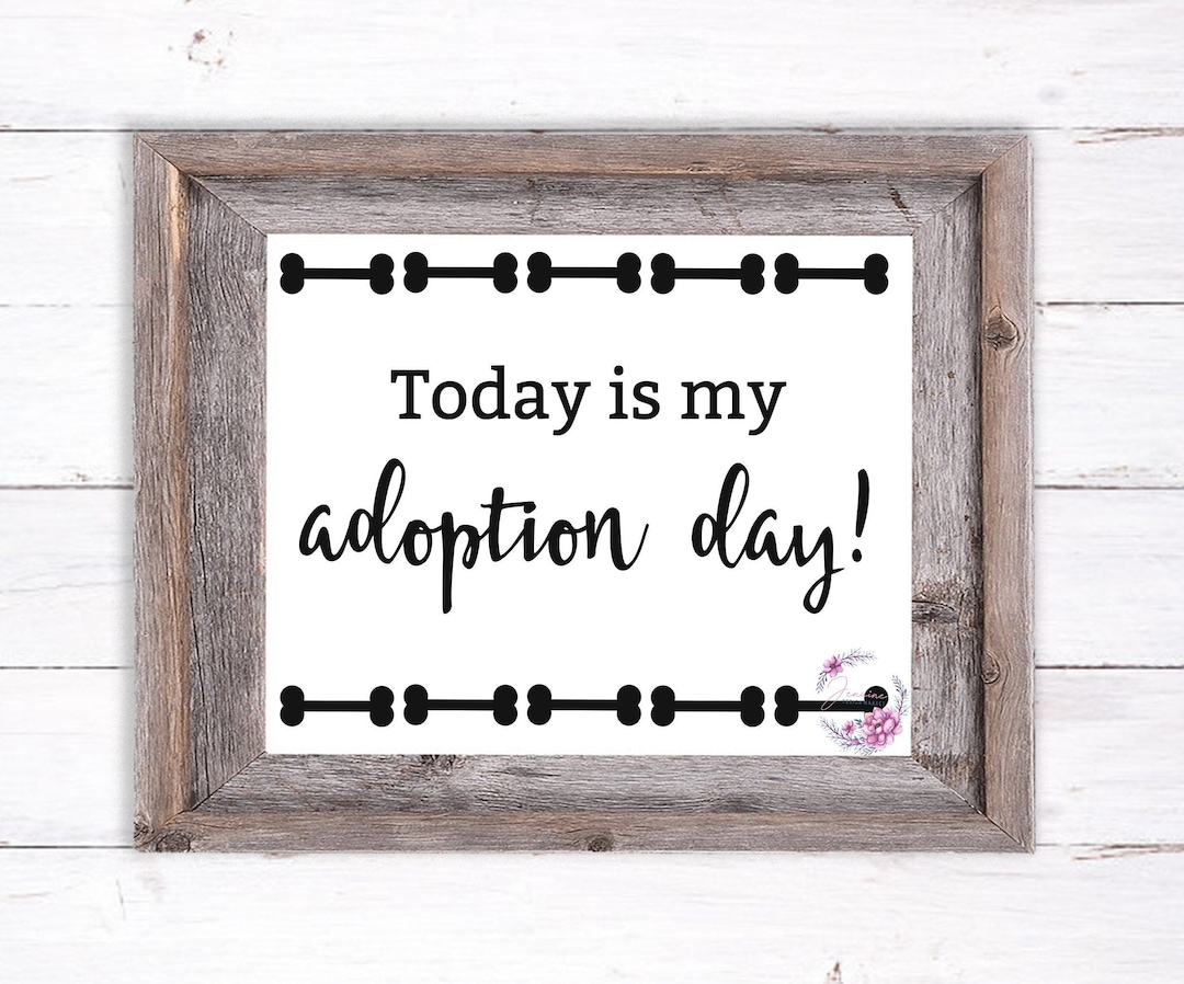 Printable Dog Adoption Sign | Dog Adoption Day SVG | Adoption Photo ...