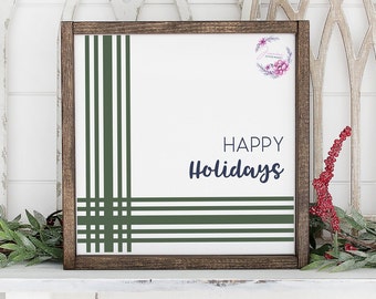 Happy Holidays SVG | Holiday Cut File | Printable Christmas Sign