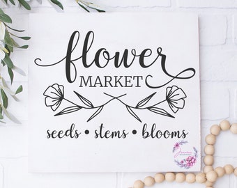 Flower Market SVG Cut File | Farmer's Market Digital Download Sign