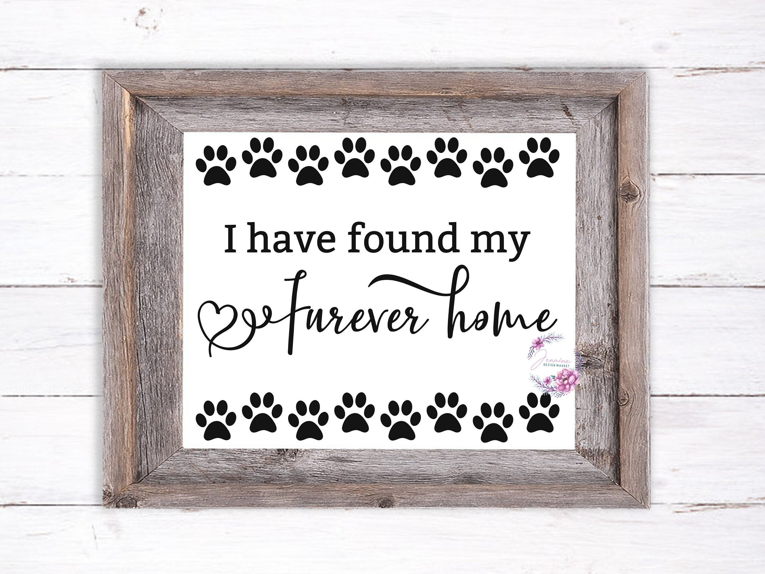 Pet Adoption Printable Sign Adoption Photo Prop Furever - Etsy España