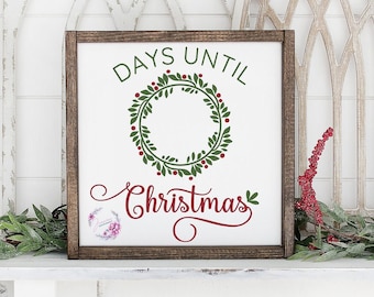 Christmas Countdown SVG | Days Until Christmas Printable
