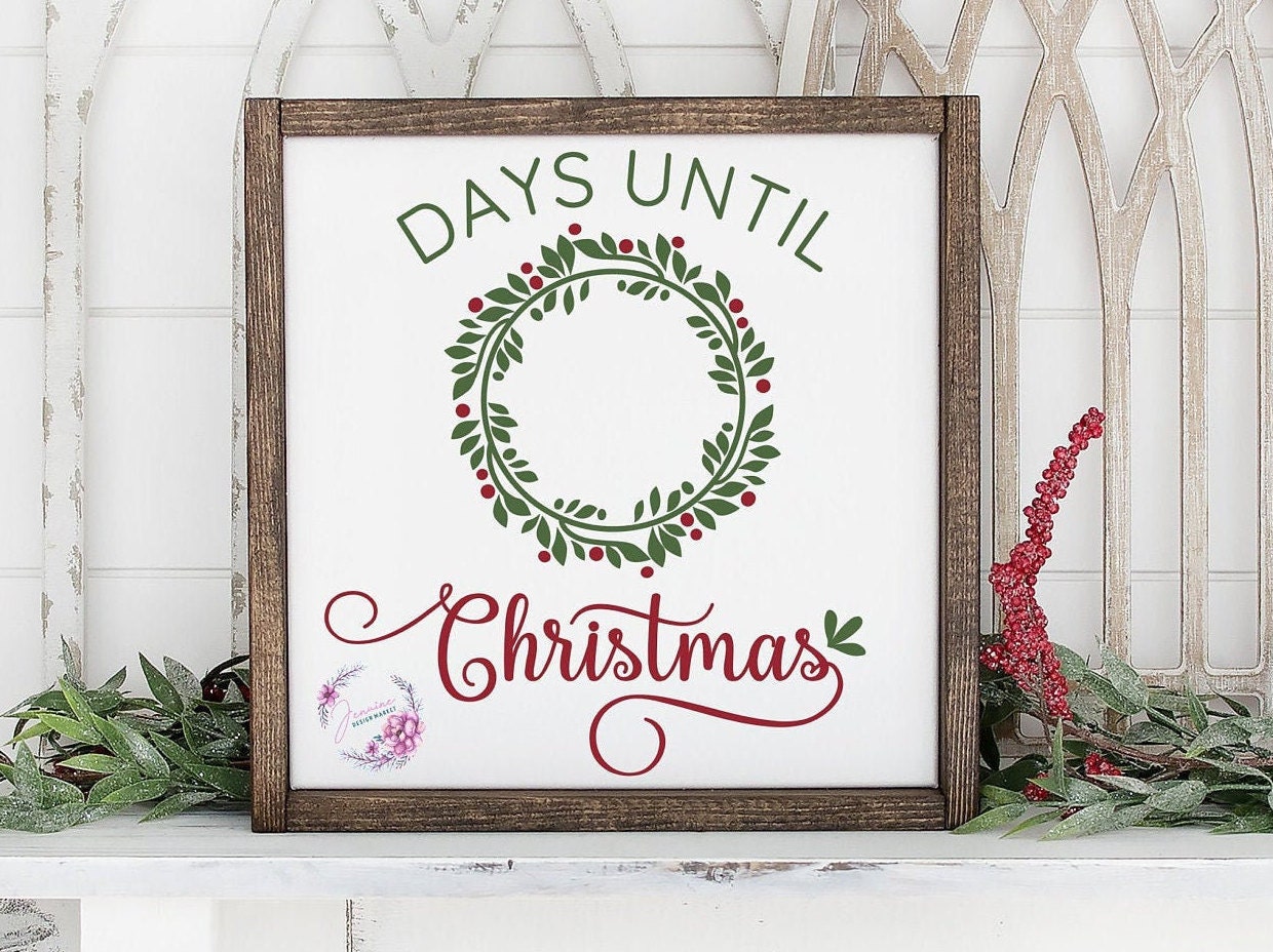 christmas countdown svg | days until christmas printable - etsy