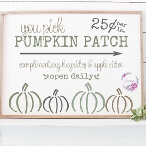 Pumpkin Patch SVG | You Pick Pumpkin Sign | Fall Farmhouse Cut File