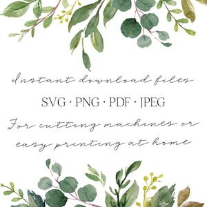 May include: Instant download files for cutting machines or easy printing at home.  SVG, PNG, PDF, JPEG.