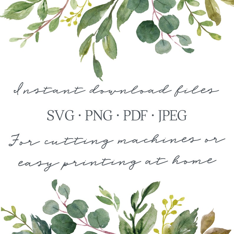 May include: Instant download files for cutting machines or easy printing at home.  SVG, PNG, PDF, JPEG.