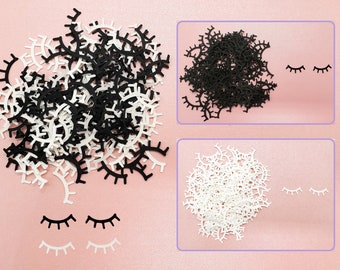 Black Eyelashes Eyelash Confetti Eyelash Cutouts Girl Birthday Party Decorations Girl Baby Shower Decor Beauty Confetti