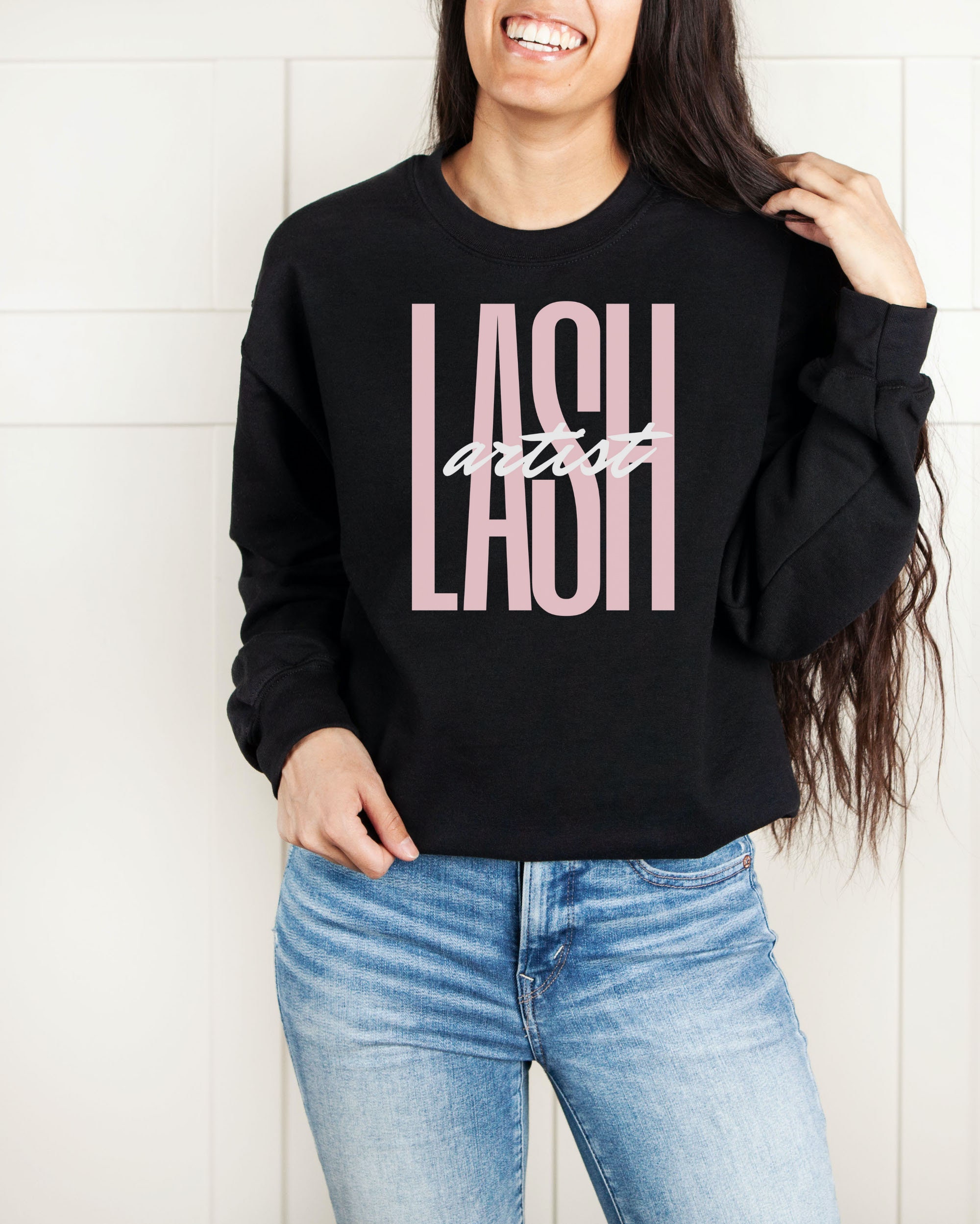 Lash Artist Sweatshirt for Lash Extension Technicians in Black Etsy