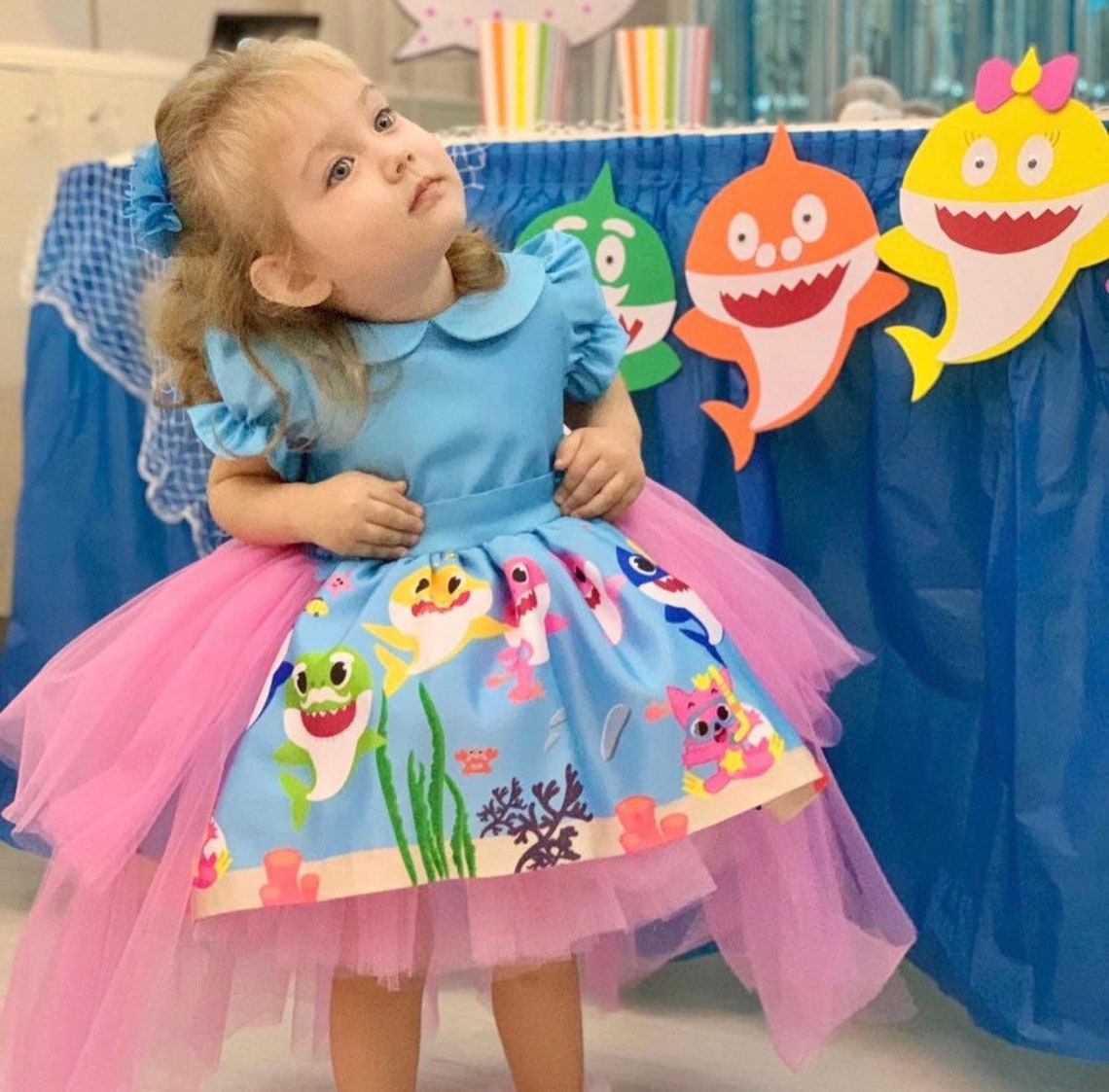 Baby Shark Dress Etsy