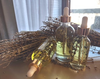 Lavender Oil: Natural Body Oil with Almond, Apricot & Vitamin E (2 oz)