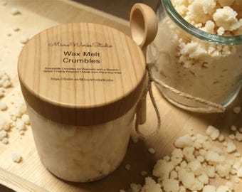 Scented Wax Melt Crumbles with Wooden Spoon - Para-Soy Wax - 5 oz