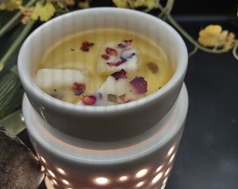 Positive Energy Crystals & Flowers Wax Melts: Scented Soy Wax, Aromatherapy Gift