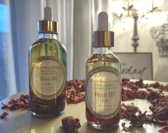 Organic Rose Oil: Natural Face, Body & Hair Oil / Mother's Day Gift