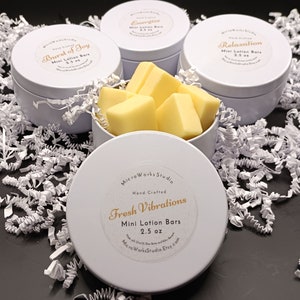 Mini Lotion Bars:  Solid, Moisturizing, Super-Hydrating Lotion Bars.  Made w/ Beeswax & Shea Butter, Unique Gift.