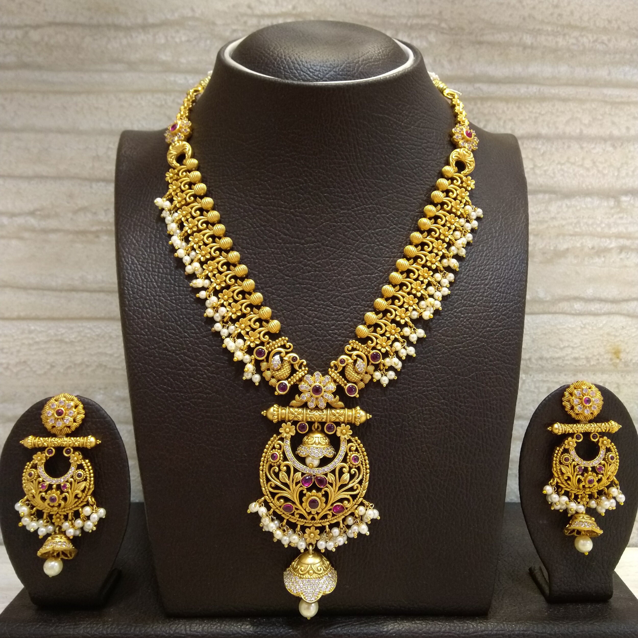 Indian Jewelry Guttapusalu Necklace 