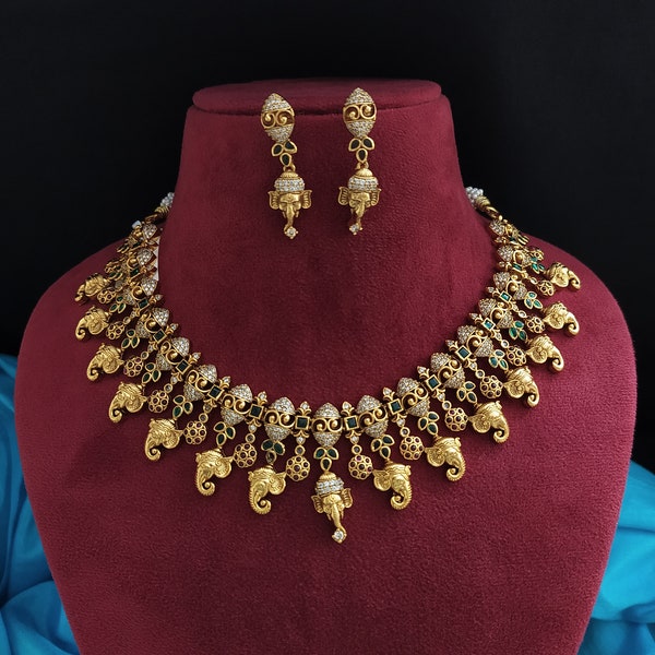 Indian gold plated jewelry ruby emerald cz polki necklace real pearl designer necklace set with jhumka earring set bridesmaid necklace