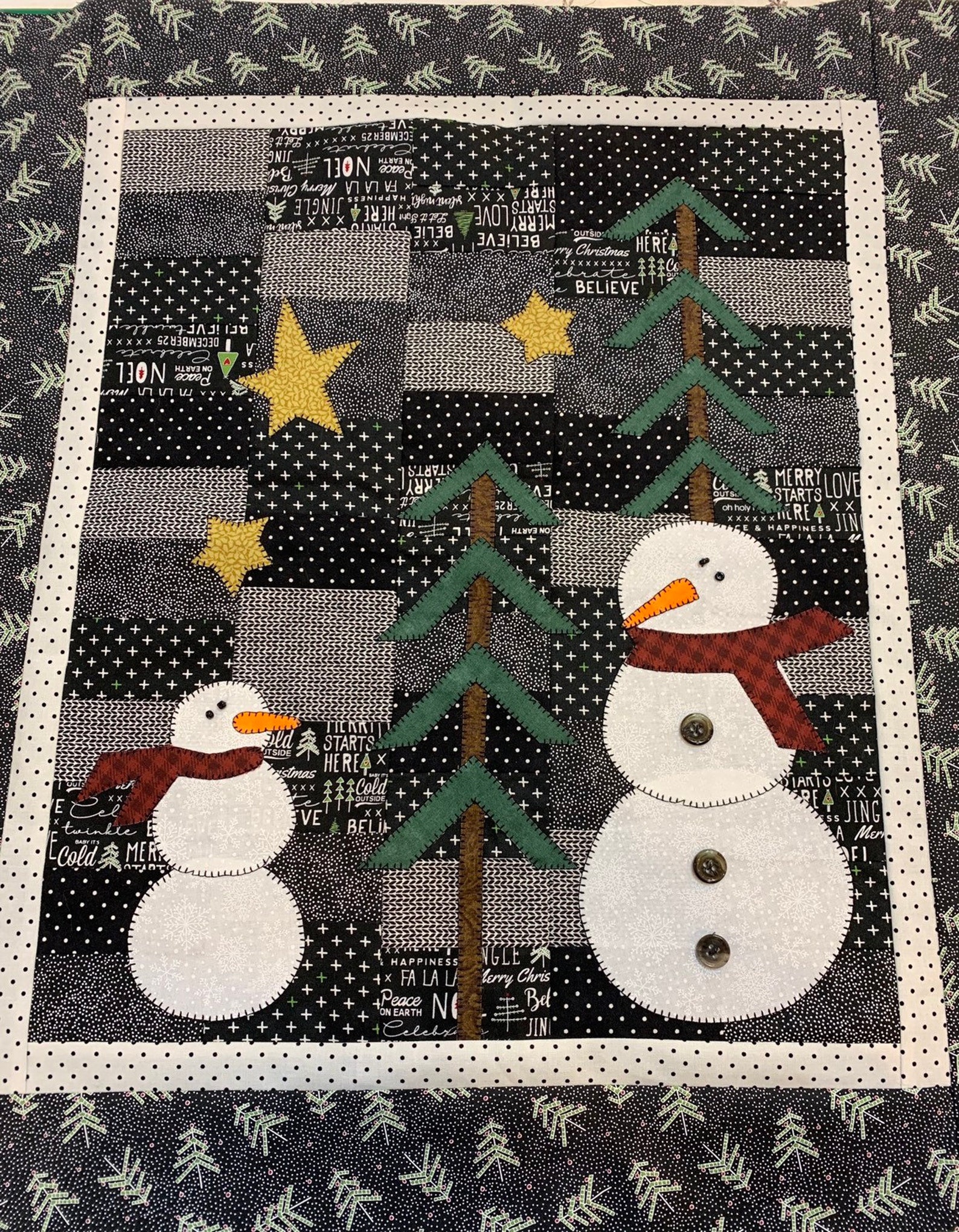 Snowman Wall Hanging Quilt Kit Snowman Wall Hanging Quilt Etsy