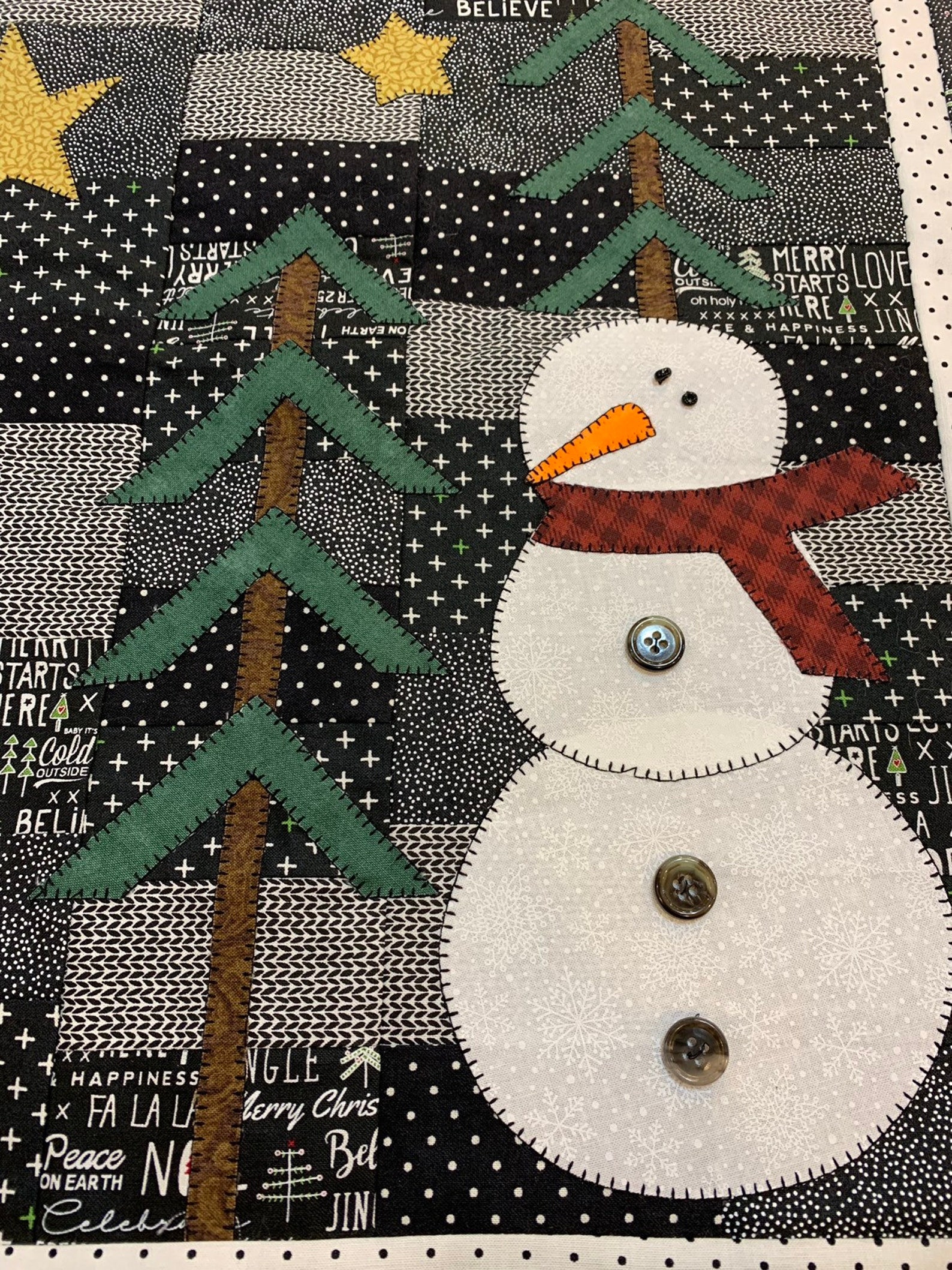 Snowman Wall Hanging Quilt Kit Snowman Wall Hanging Quilt Etsy