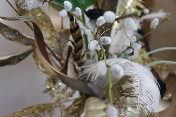 Ostrich feather online flower arrangements