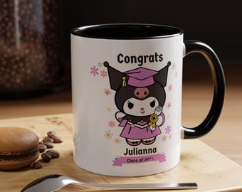 Kawaii Graduation Cute Character Mug Accent Coffee Mug