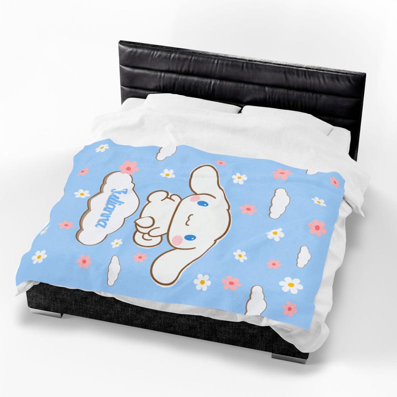 Personalisierte Kuscheldecke aus Kawaii-Samt, Hello Cinnamon, für Freunde, Cartoon-Fans, Geburtstagsgeschenk, Weihnachtsgeschenk, Abschlussgeschenk, Tochter, Überwurf Bild 10