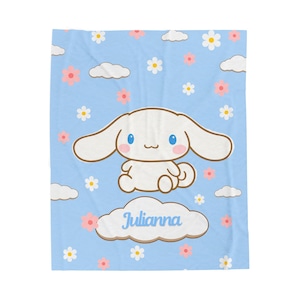 Personalisierte Kuscheldecke aus Kawaii-Samt, Hello Cinnamon, für Freunde, Cartoon-Fans, Geburtstagsgeschenk, Weihnachtsgeschenk, Abschlussgeschenk, Tochter, Überwurf Bild 7