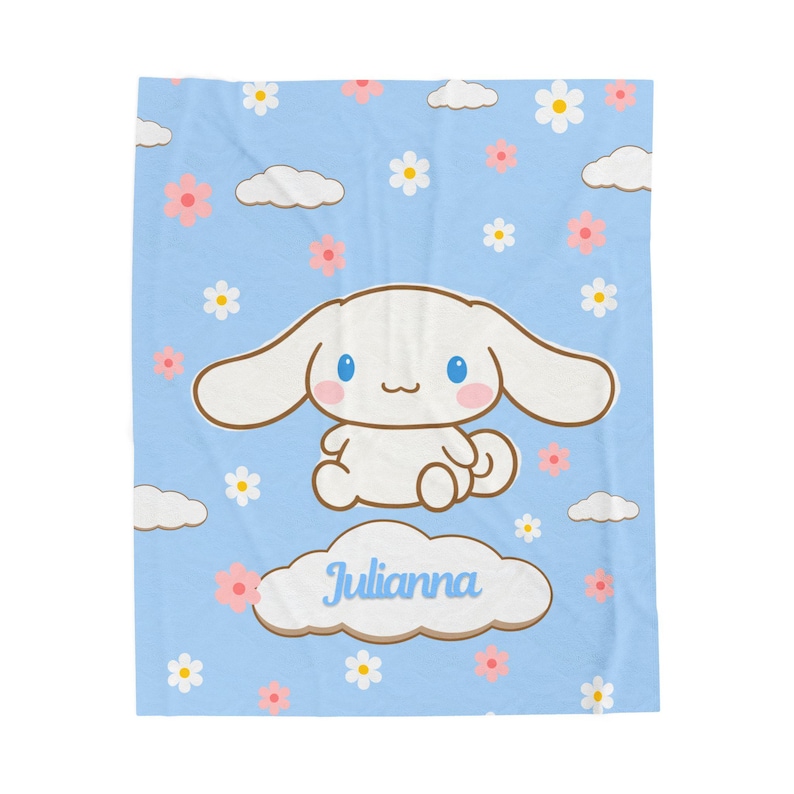 Personalisierte Kuscheldecke aus Kawaii-Samt, Hello Cinnamon, für Freunde, Cartoon-Fans, Geburtstagsgeschenk, Weihnachtsgeschenk, Abschlussgeschenk, Tochter, Überwurf Bild 7