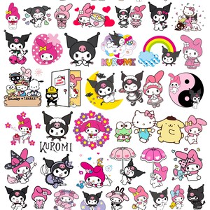 Kuromi And My Melody Resin Inserts, Sanrio, Colored Resin Inserts, Resin sheet