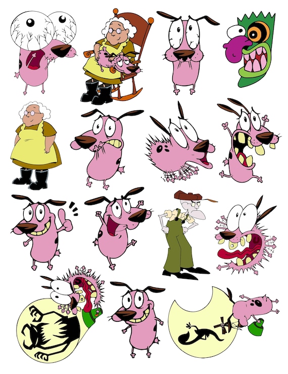 Courage the Cowardly Dog Resin Inserts in Color Resin | Etsy