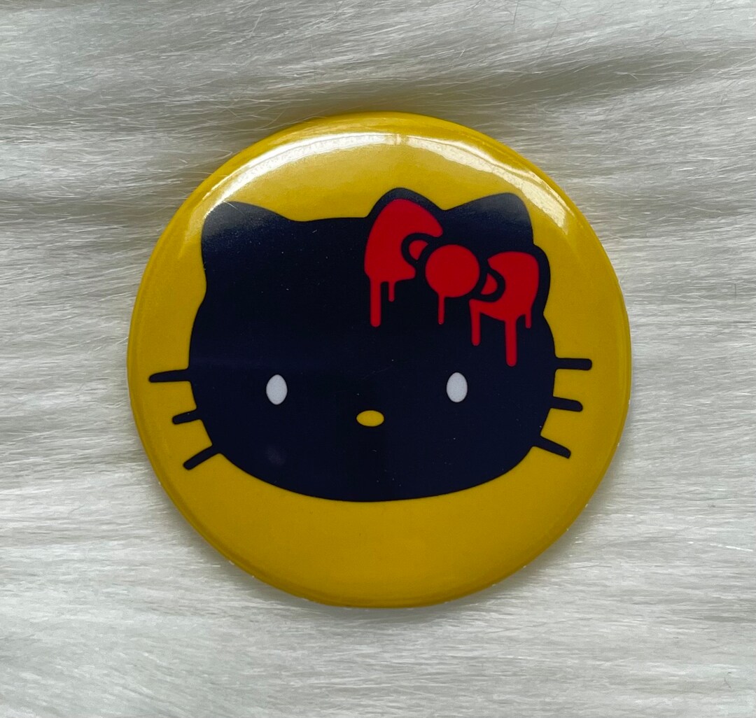 Hello Kitty 1.5” Pin Back Button - Etsy