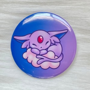 Sleeping Espeon 1.5” Pin Back Button