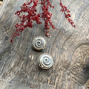 Porcelain and Sterling Silver earrings-artisan silver earrings-blue grey earrings-porcelain earrings-ceramic jewelry-