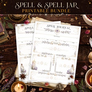 Spell Bundle for Book of Shadows ~ Printable Grimoire Page ~ Magic ~ Cottage Witch