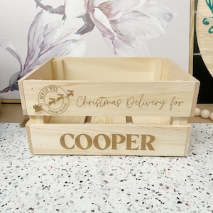 Personalised | Wooden Christmas Crate | Engraved