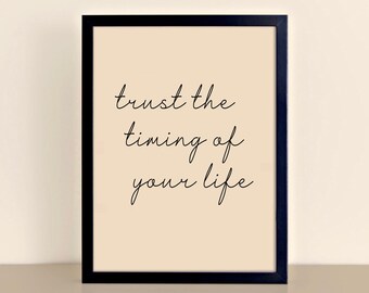 Life Quote Art Print | Minimalist Neutral Colours Wall Decor | Typography Wallprint | SEP0351