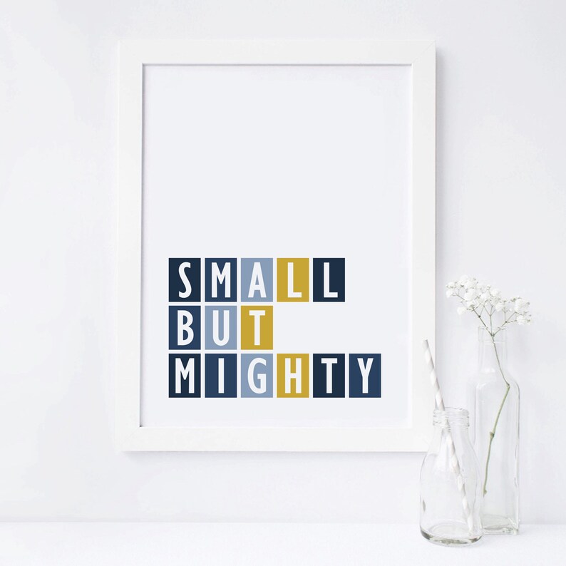 Baby Room Decor Nursery Room Poster Small but Mighty Etsy