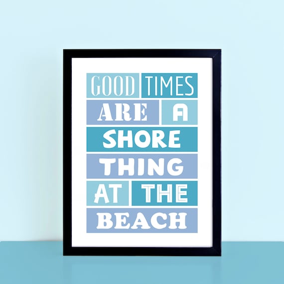 Beach House Wall Decor | Beach Theme Decor | Beach Lover Gift | Typography  Poster | Blue Decor | Beach Quote Wall Art | SEP0020A4 - Etsy, image size:2000x2000