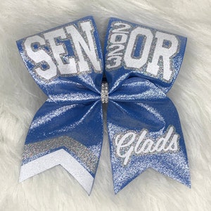 Custom glitter senior cheer bow