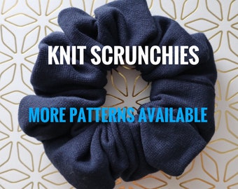 SCRUNCHIES - KNIT - Scrunchie Made in Canada - Solid Collection - Neutral Collection - BridesMaid Proposal - Medium - Large Scrunchies