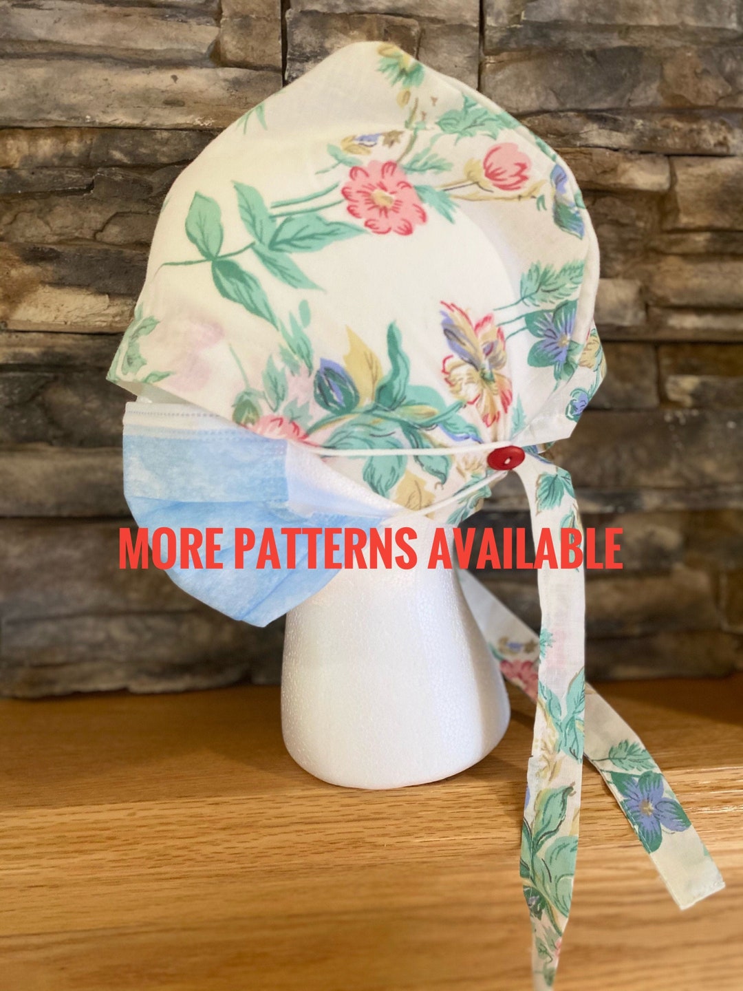 Scrub Cap With Buttons Surgical Caps Scrub Caps Ear Saver Scrub Hats