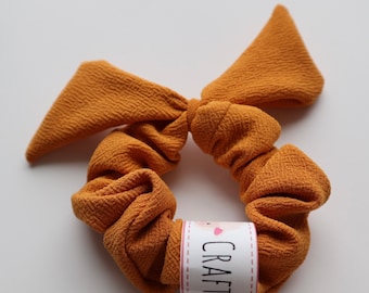 Cotton Bunny Ear Scrunchie: Large Bow Hair Tie - Mommy and Me matching Scrunchies