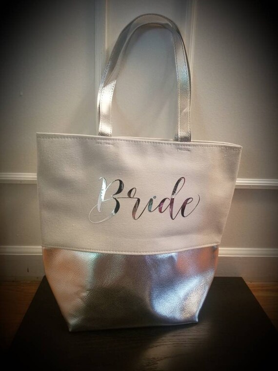 silver bridesmaid bag