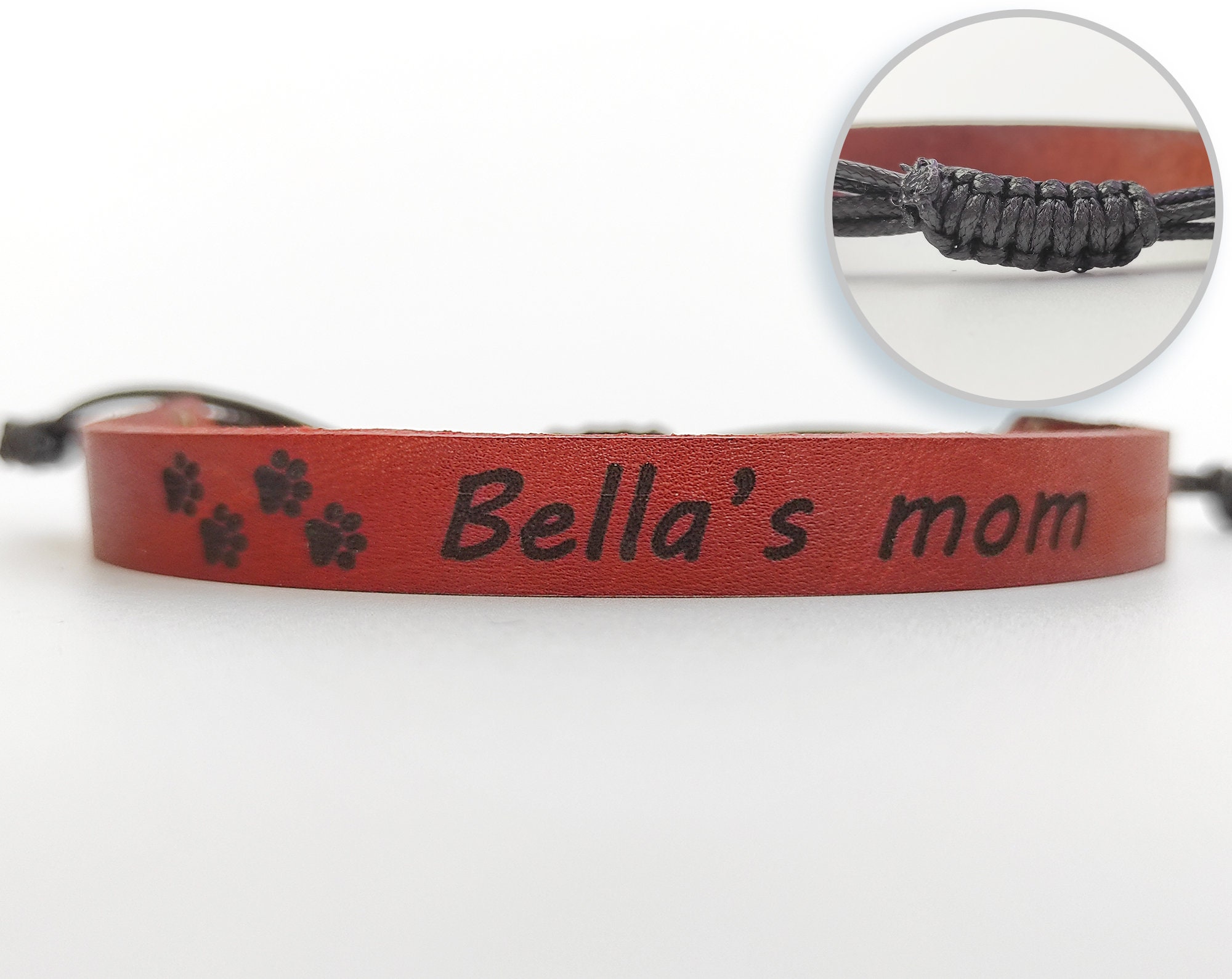 Personalized pet name bracelet Homemade engraved bracelet for Etsy