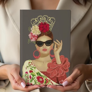 Personalized Hardcover Notebook: Custom Name Journal - Valeria Illustration