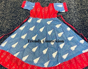 ikkat cotton frocks for babies