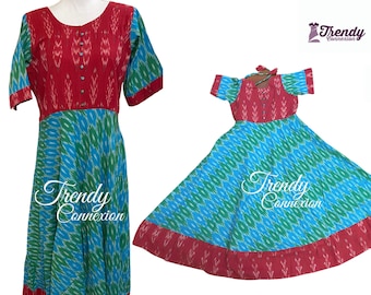 ikkat frocks for kids