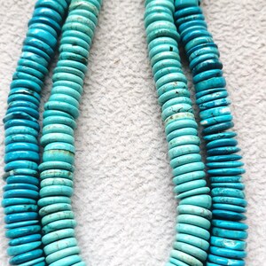 16inch Green Blue Turquoise Chunky Necklace 9mm to 14mm Freeform Diisc ...